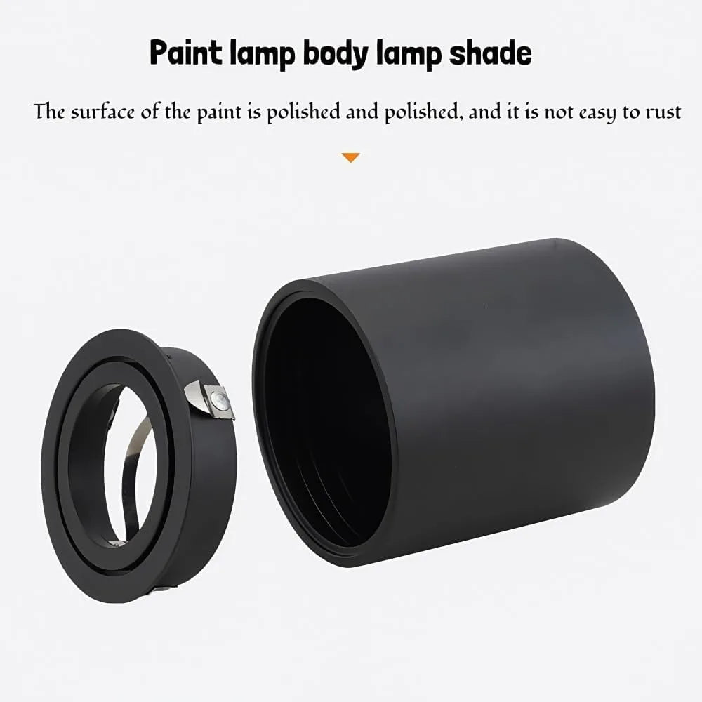 Spot LED moderne surface mount noir blanc GU10 mat opacitéversiblefluxlumineux