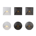 Éclairage extérieur applique LED moderne 3W blanc noir adhésif 85x85mm contemporain