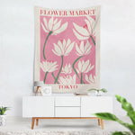 tapisserie mural moderne floral abstraite suspendue clips chambre décoration multicolore