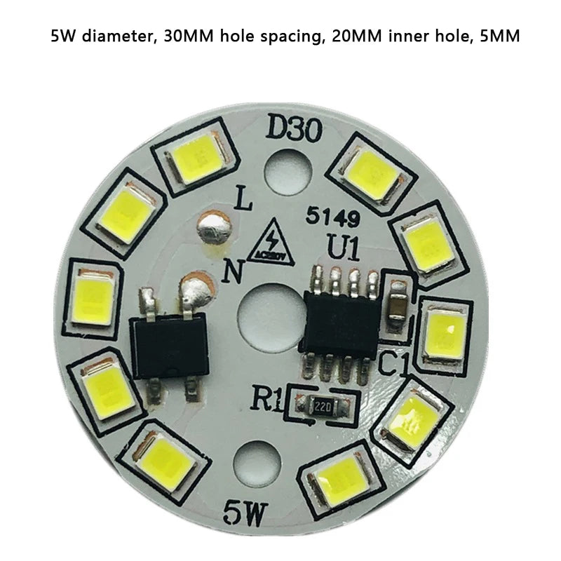 ampoule led circulaire diodes blanc moderne technologie spot downlight plafonnier lumière intérieure facile composants