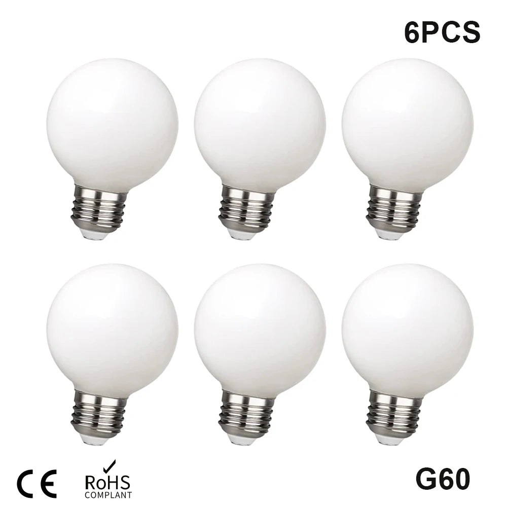 ampoules led globe blanc mat moderne e27 250 499 lumens 2700k 6500k 25000 heures