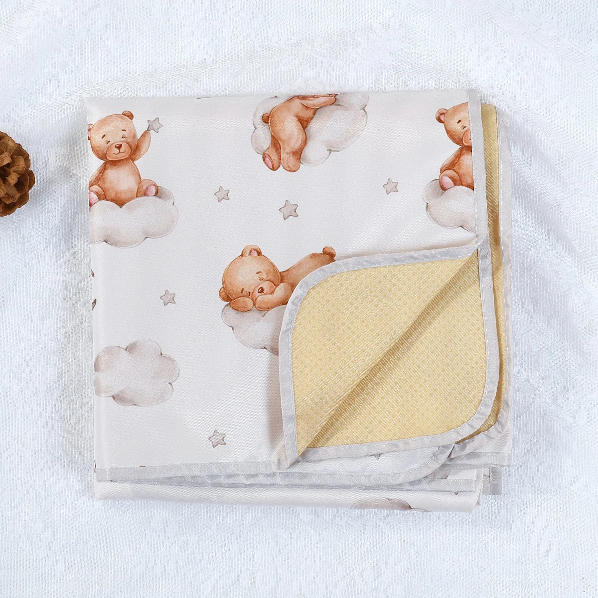 tapis imperméable anti éclaboussures sol couverture bébé animaux fruits pois illustration enfantine polyester