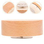 Base Boîte Musique Rotative Bois Accessoire Décoration Main Cadeau Remplacement DIY Artisanal Écologique