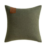 housse coussin moderne géométrique bleu marine marron gris 40x40 50x50 cm polyester coton