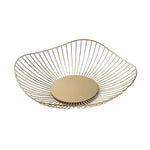 corbeille fruits métal noir doré maille géométrique moderne rangement cuisine