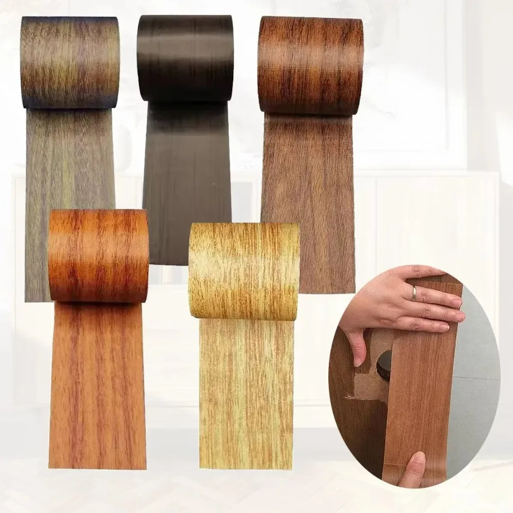 ruban adhésif bois grain réparation décoration intérieure marron beige meubles sols plinthes stickers
