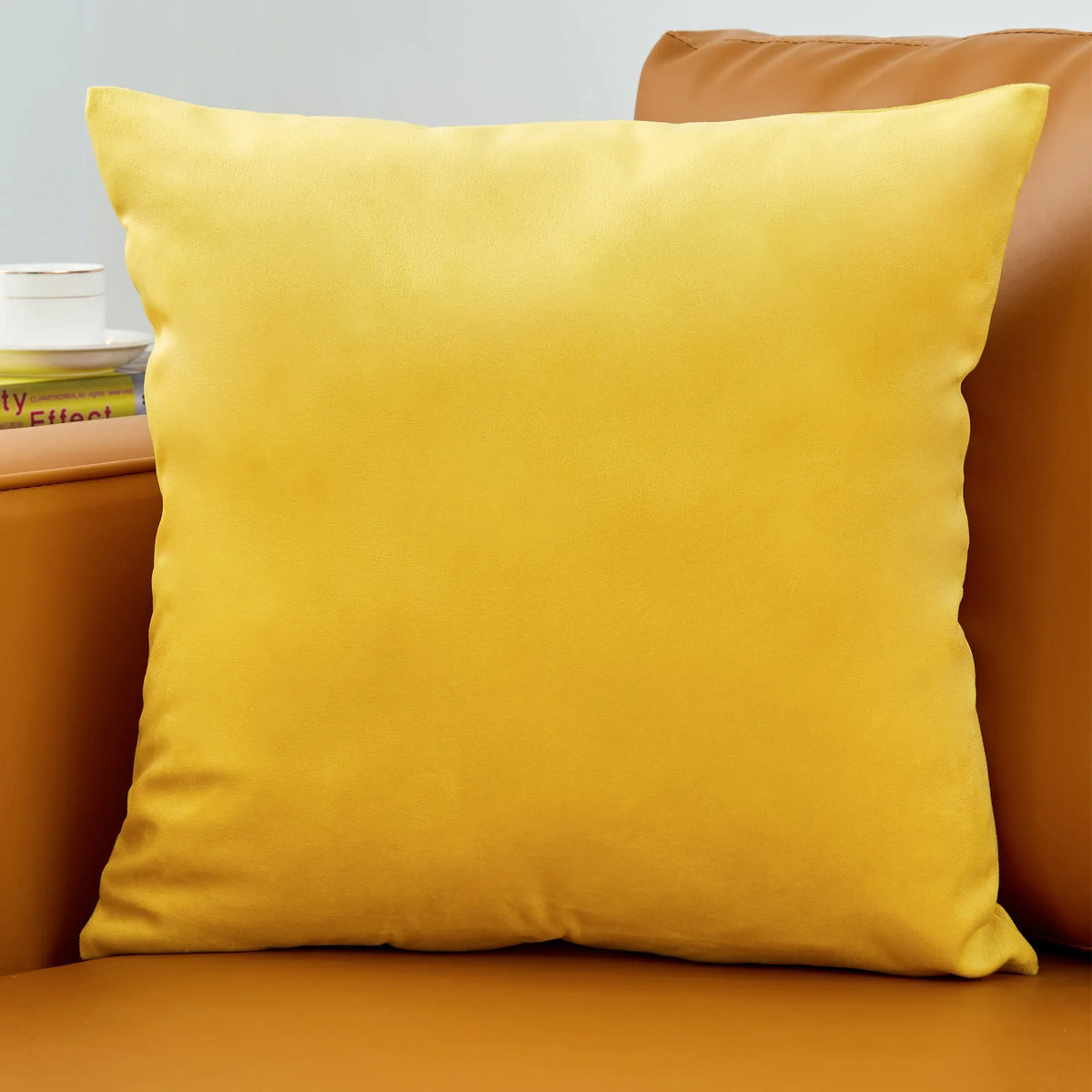 coussins velours modernes 40x40cm 45x45cm 50x50cm bleu jaune vert violet décor intérieur