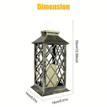 lanterne solaire marron doré grille métal vintage bougie led étanche patio extérieur contemporain autonomie