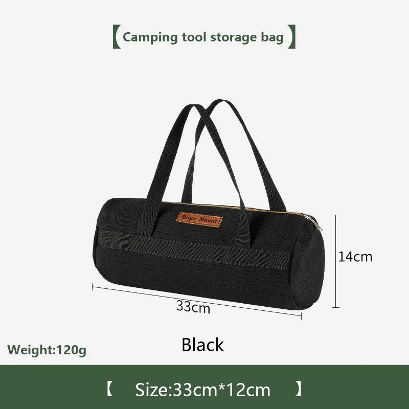sac main khaki vert armée noir toile épaisse pratique robuste poignées amovibles campagne outils