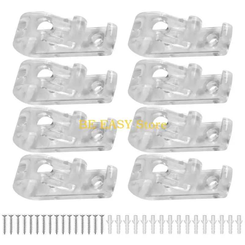clips transparents vis fixation moderne sans motif tringle rideaux embouts vis