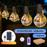 guirlande lumineuse led jaune ampoules transparentes câble bronze rustique ip44