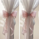ruban fenêtre rose clair soie douce translucide classique élégant 24cm 26cm