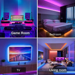 ruban led multicolore flexible moderne adhésif télécommande chargeur usb