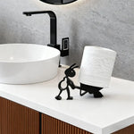 porte rouleau papier toilette fourmi noir mat decoratif salle bain adulte ludique plastique