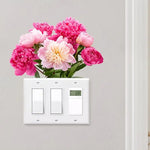 interrupteur mural adhésif fleurs artificielles moderne décoration maison blanc opacité auto adhésif amovible imperméable
