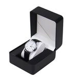 boîtes bijoux simili cuir noir rouge vert classiques rangement montres bracelets boucles d'oreilles
