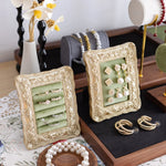 porte bijoux classique vintage or vert noir velours ornements baroques femme festival commercial