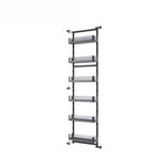 étagère murale moderne gris multi couches paniers porte ouvrant rangement vis fixationsangement cuisine