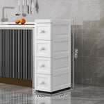 rangements mural blanc gris moderne minimaliste meuble tiroirs poignées roulettes
