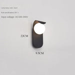 lampe murale led moderne noir blanche rond lisse minimaliste fixée mur