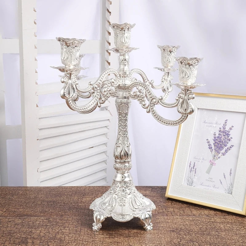 bougeoirs or baroques têtes motifs floraux classiques ornements noël événements