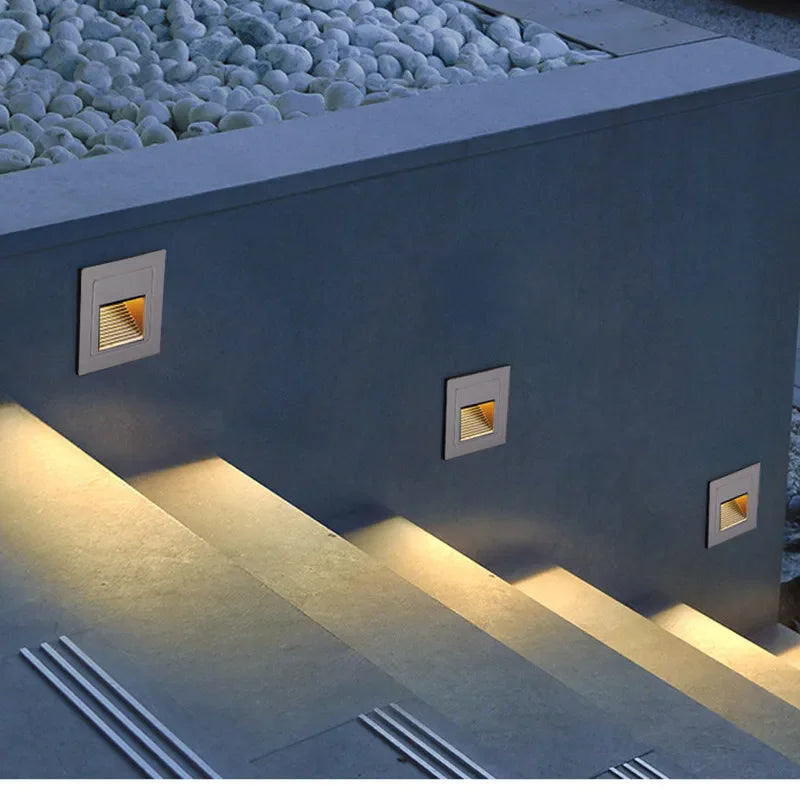 lumière led spot moderne ip65 étanche gris blanc rayures horizontales extérieur