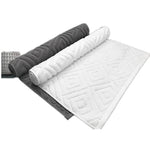 serviettes coton modernes carreaux blanc gris bleu respectueuses environnement absorbantes salle bain