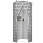 rideau douche relief aimants motif géométrique gris blanc rose decorative enfants