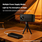 projecteur led portable 12w noir trépied télécommande effet neige lucioles patio fêtes mariage