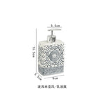 ensemble bain blanc noir ornements floraux pompe savon porte brosse dents porte savon classic