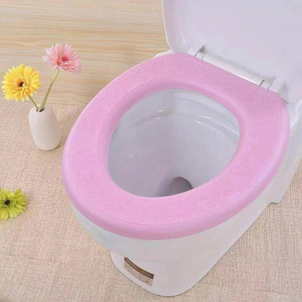 housse siège toilette imperméable lavable couleur rose bleu vert violet moelleuse confortable