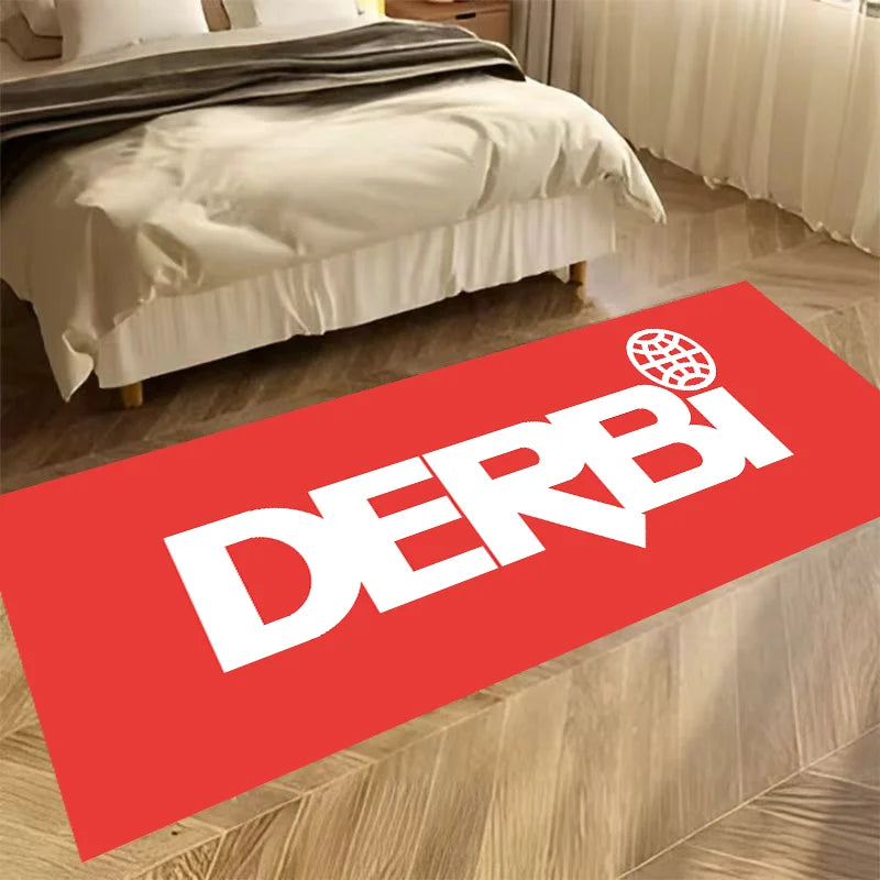 tapis sol garage moto antidérapant imperméable motif logo rouge noir gris intérieur moderne