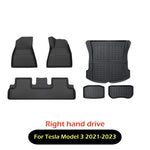 tapis sol 3d luxueux noir moderne tesla 2017 2024 tissé étanche