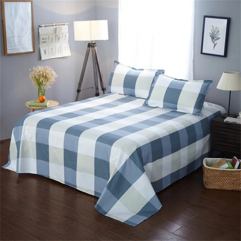 drap plat housses lit carreaux poissons pois texture granuleuse nordique moderne adultes chambre decoration