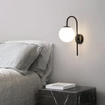 lampe murale moderne applique chambre entrée interrupteur bouton verre noir doré opacité