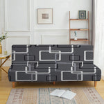 couverture canapé lit élastique géométrique noir gris moderne machine lavable 185 210cm