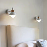 applique murale led moderne bois blanc scandinave fixée mur entrée chambre cuisine