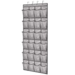 organisateur mural chaussures compartiments tissu polyestère clips suspendus moderne fonctionnel noir pliable