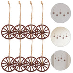 roues chariot bois vintage rustique ornements occidentaux décoration murale gravures circulaires