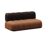 canapé d'angle moderne marron clair cuir tabourets salon minimaliste 1.2m 1.4m 1.6m