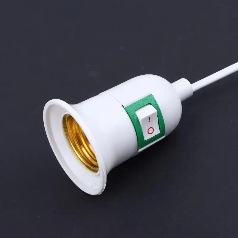 support lampe câble blanc interrupteur douille e27 prise industrielle utilitaire 10 mètres