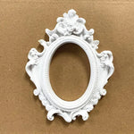 cadre photo rétro or relief floral baroque vintage shabby chic angel figurine round rectangular