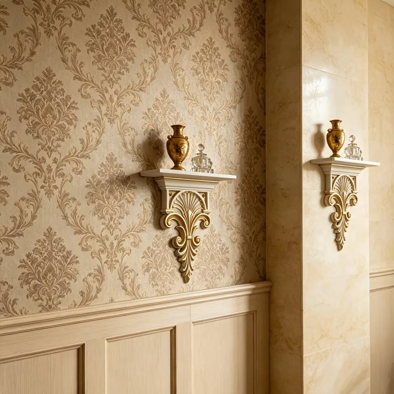 étagère murale décorative florale classique baroque multiprise respectueux environnement salle bain