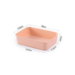 boîtes rangement empilables plastique gris bleu rose blanc modernes minimalistes maison