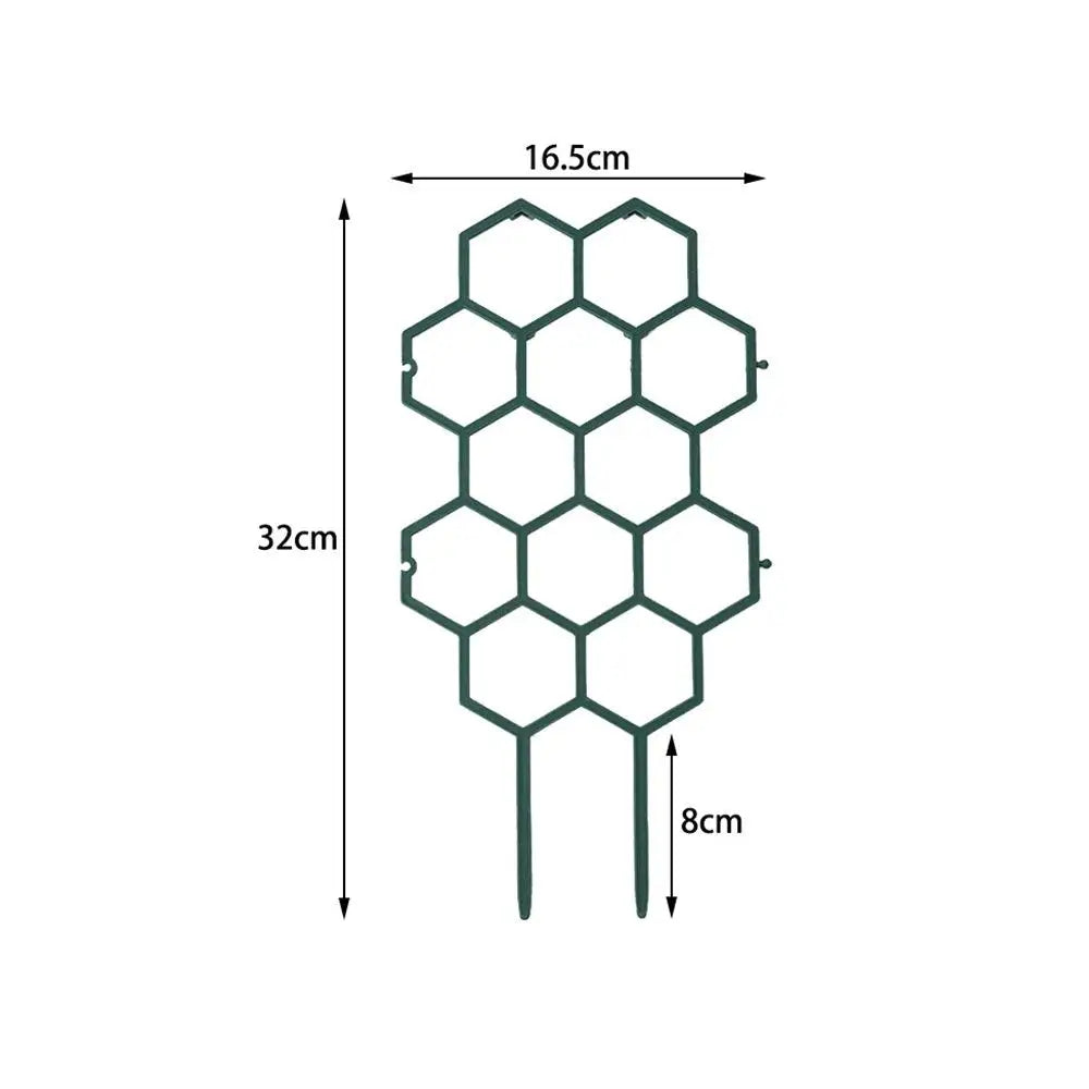 grille plantes hexagonale vert foncé moderne fixation jardin plastique