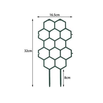 grille plantes hexagonale vert foncé moderne fixation jardin plastique