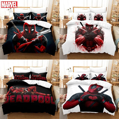 Housse de couette Marvel Deadpool anime pour chambre fille