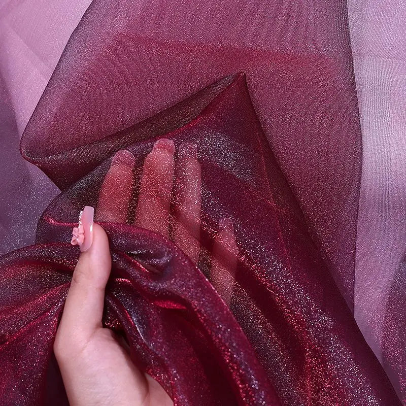 ruban pailleté multicolore translucide élégant polyester 100x140cm diy mariage cérémonie événement festive