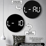 horloge murale numérique LED double alarme calendrier température humidité réglable luminosité télécommande moderne