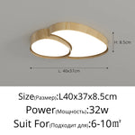 plafonnier moderne minimaliste plusieurs sources lumineuses éclairage blanc bois grainé